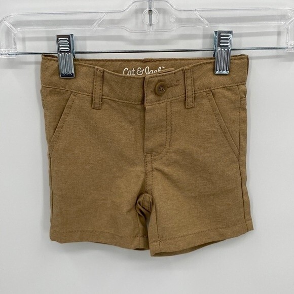 Cat & Jack Baby Mid Rise Regular Fit Casual Shorts Brown Size 12M NEW - Picture 1 of 6